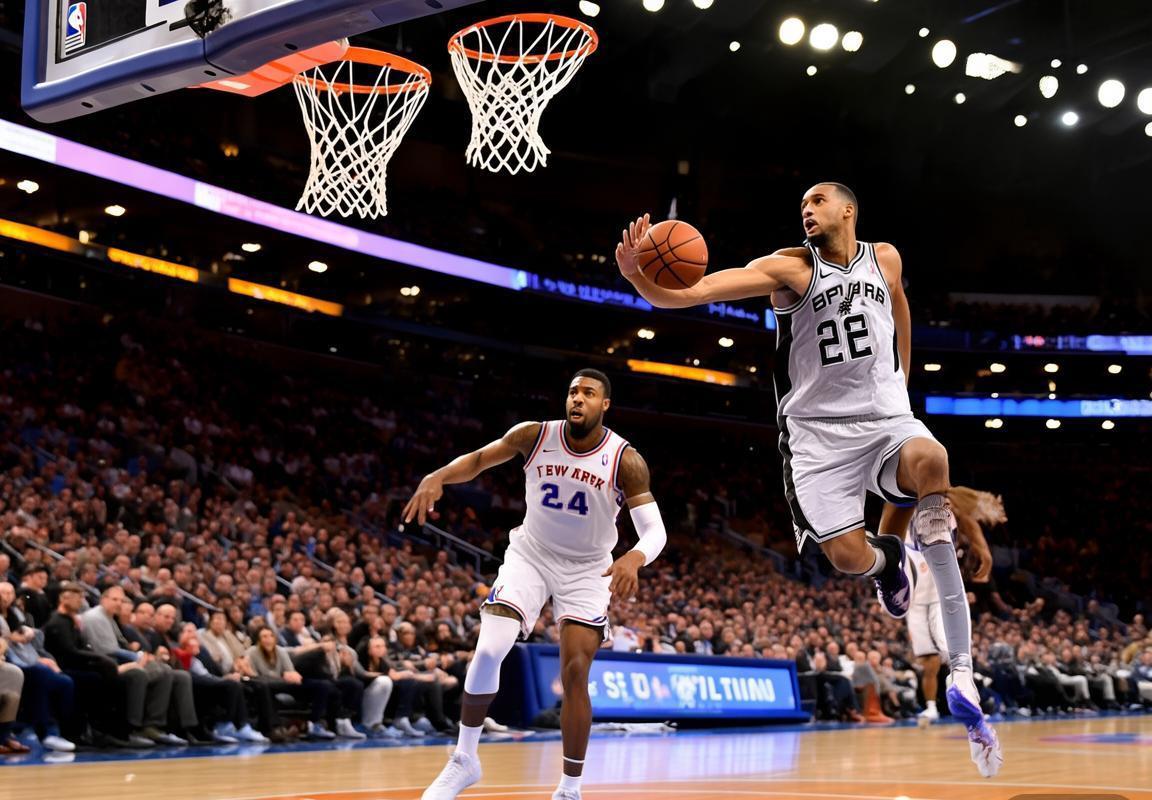 尼克斯力克马刺取NBA杯关键胜利！布伦森25分领军，文班亚马空砍18分